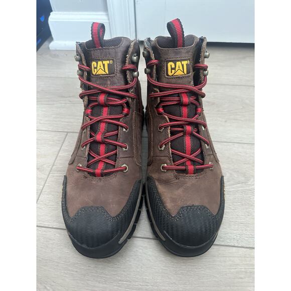 Caterpillar navigator waterproof leather work boots brown Size 10 Men’s